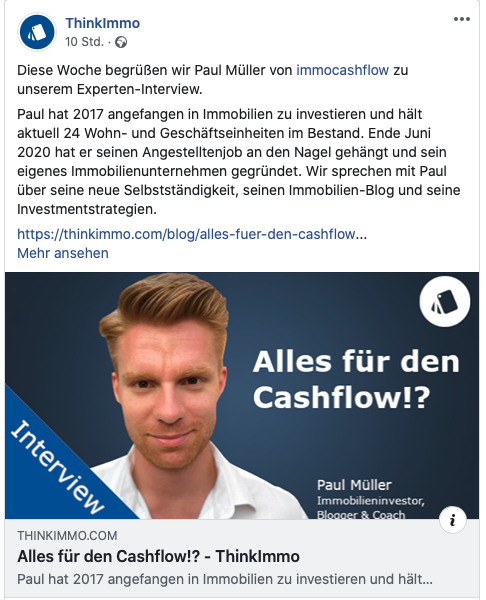 Interview zum Thema Immobilieninvestments | immocashflow